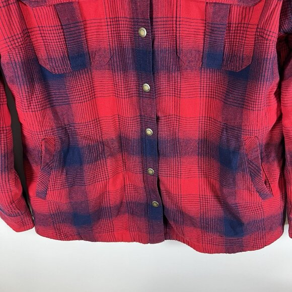 NWT Duluth Trading Co Women's Free Swingin' Lined Flannel Shirt‎ Shacket Plaid L - Picture 3 of 10